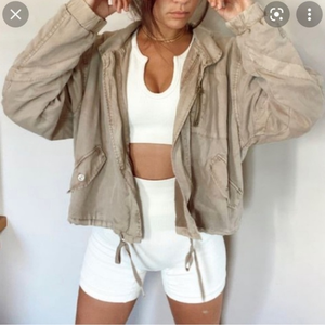 Young Fabulous & Broke Clara Utility Bomber‎ Jacket Large - Brown. YFB